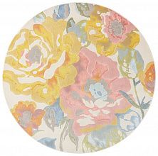 Разноцветный круглый ковер OSTA Bloom Цветы 466118 990 КРУГ